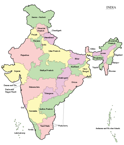 doing business in India map